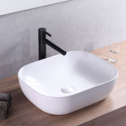 REA-U6300 - Umivaonik na ploču MONA SLIM 40x50,5 cm keramika/sjajna bijela