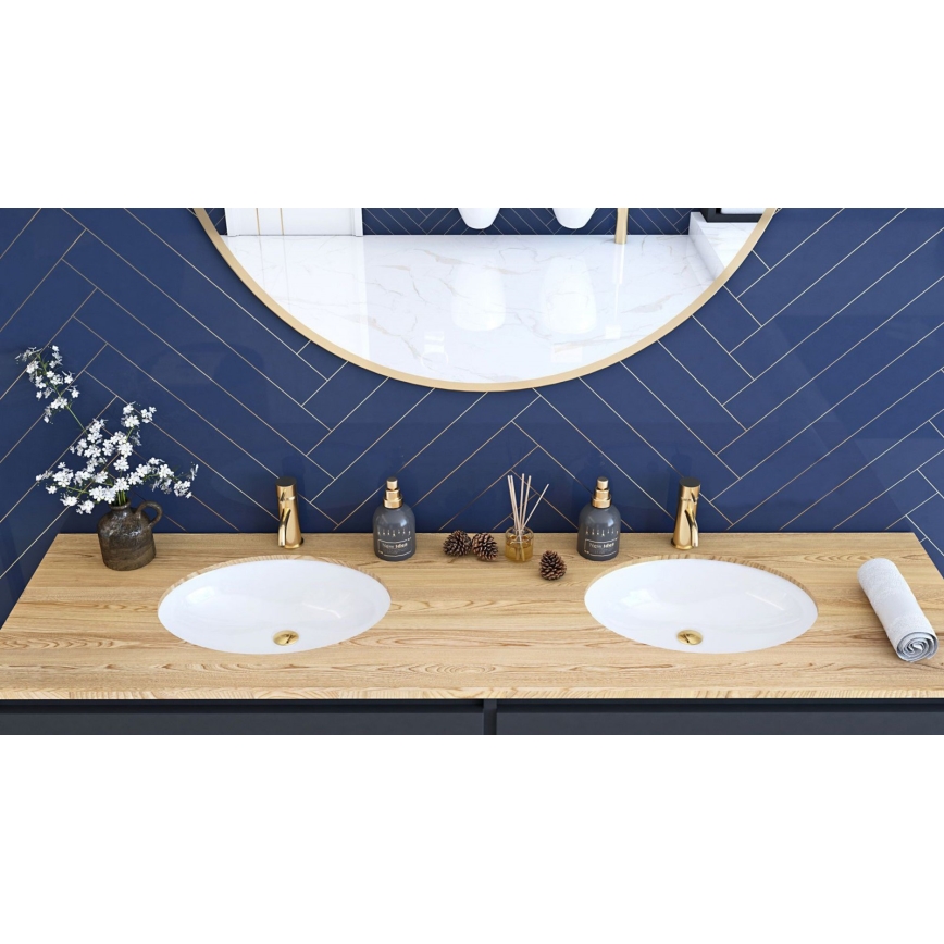 REA-U6330 - Ugradbeni umivaonik NEL 39x47,5 cm keramika/sjajna bijela