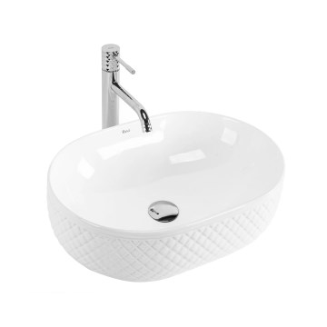 REA-U6366 - Nadpultni umivaonik OKTAWIA 35,5x50 cm keramika/bijela