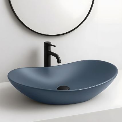 REA-U6373 - Umivaonik na ploču ROYAL 35,5x61,5 cm keramika/plava