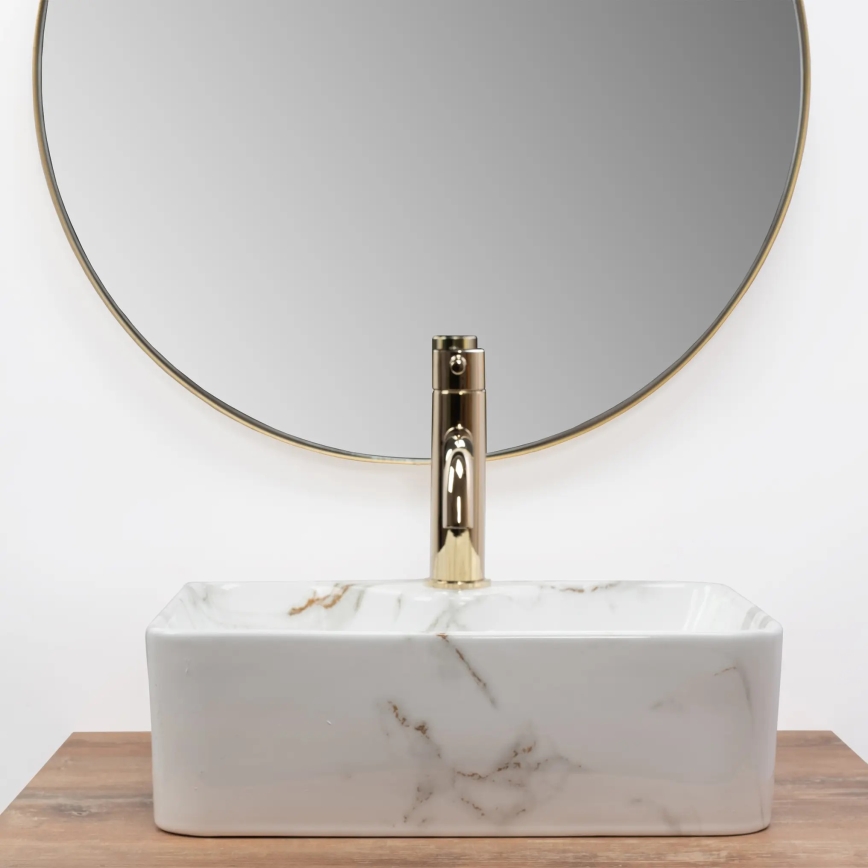 REA-U6504 - Umivaonik za ugradnju na ploču KELLY MINI 31x41 cm keramika/imitacija kamena