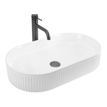 REA-U6526 - Nadgradni umivaonik VANDA 34x60 cm keramika/visoki sjaj/bijela
