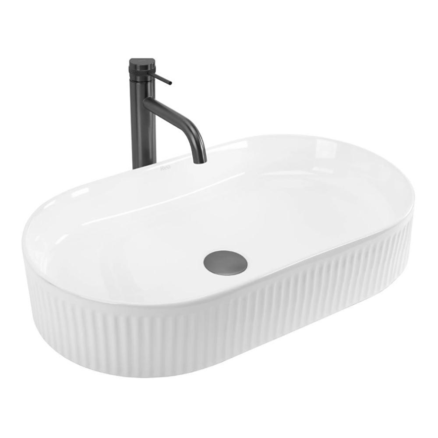 REA-U6526 - Nadgradni umivaonik VANDA 34x60 cm keramika/visoki sjaj/bijela