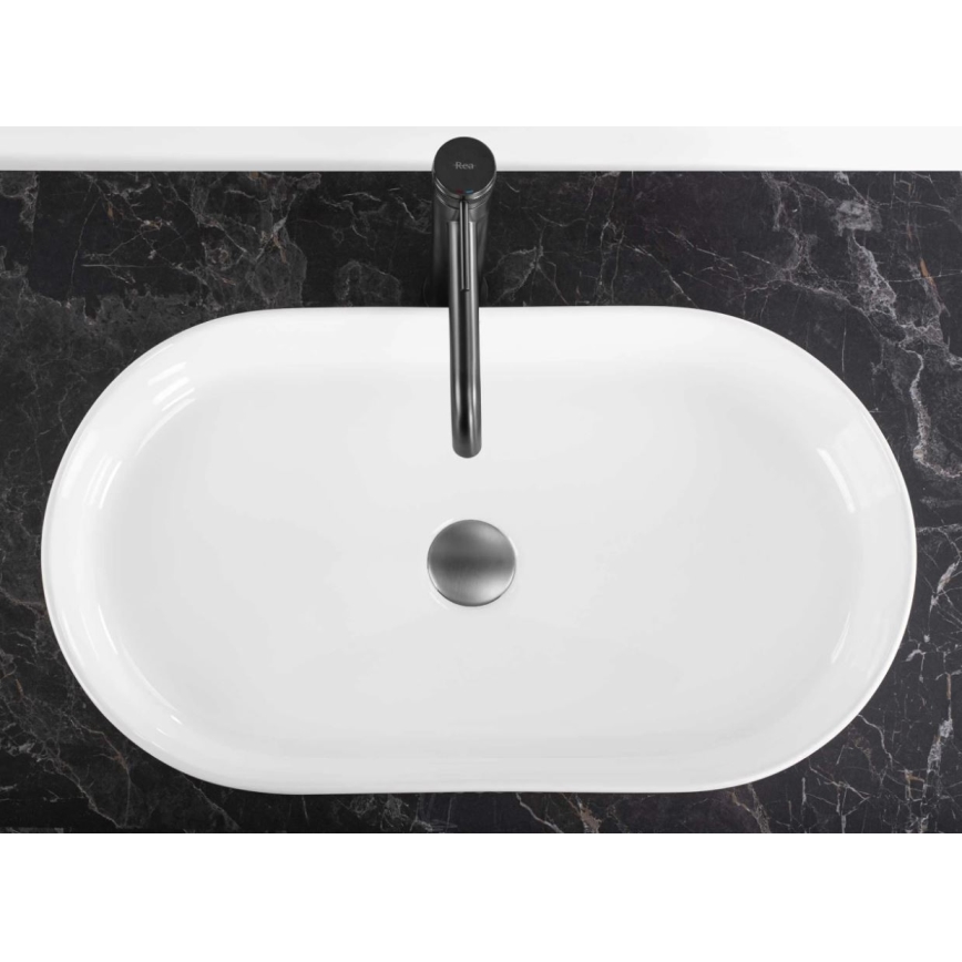 REA-U6526 - Nadgradni umivaonik VANDA 34x60 cm keramika/visoki sjaj/bijela