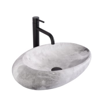 REA-U6651 - Umivaonik na ploču ROXY 31x49 cm keramika/siva/imitacija kamena
