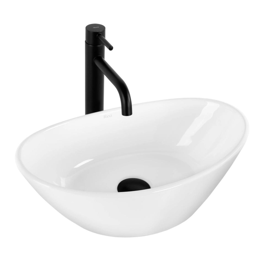 REA-U6802 - Nadgradni umivaonik KATE 27x45 cm keramika/sjajna bijela