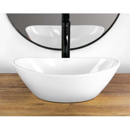 REA-U6802 - Nadgradni umivaonik KATE 27x45 cm keramika/sjajna bijela