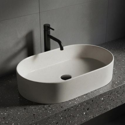 REA-U7341 - Nadpultni umivaonik NADIA 38,5x61 cm keramika/krem