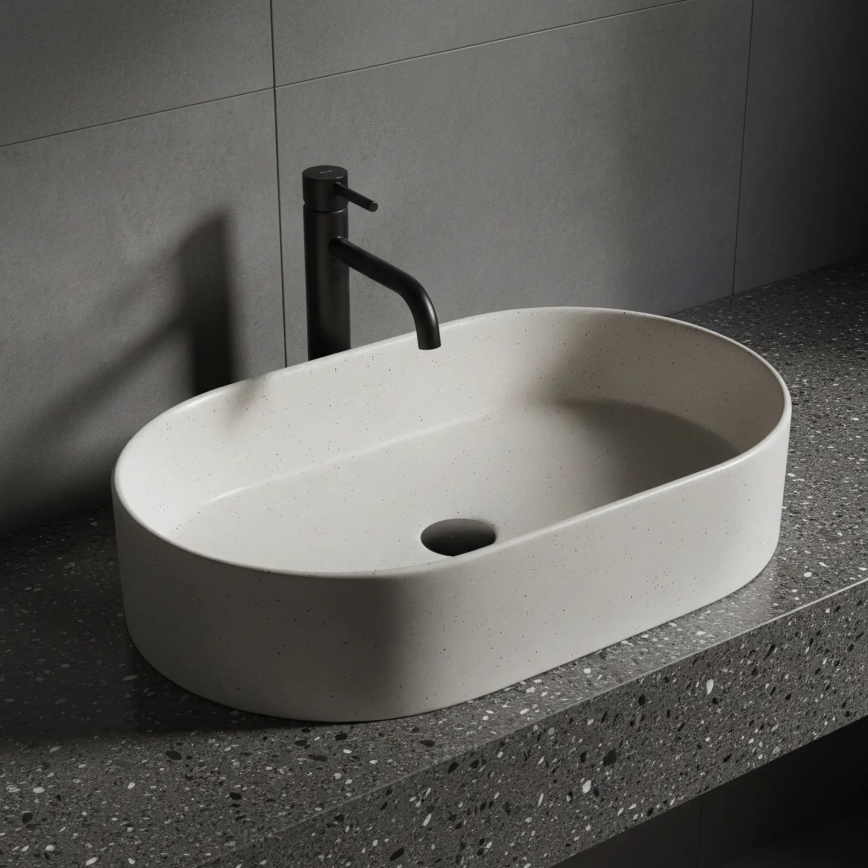 REA-U7341 - Nadpultni umivaonik NADIA 38,5x61 cm keramika/krem