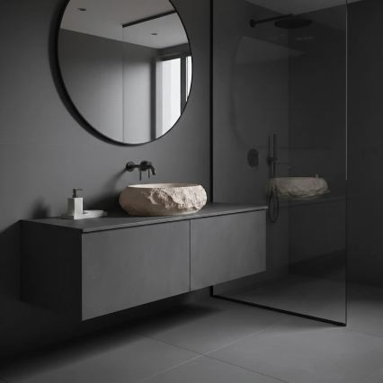 REA-U7347 - Umivaonik na ploču MIKA 38x50 cm bež/imitacija kamena