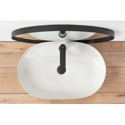 REA-U7900 - Umivaonik na ploču AURA 40,5x60,5 cm keramika/sjajna bijela