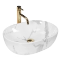 REA-U8001 - Nadgradni umivaonik AMELIA 34,5x48 cm keramika/dekor mramora