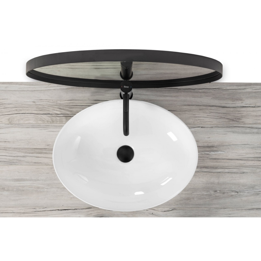 REA-U8198 - Umivaonik za ugradnju na ploču CAROLA SLIM 39x51,5 cm keramika/sjajna bijela