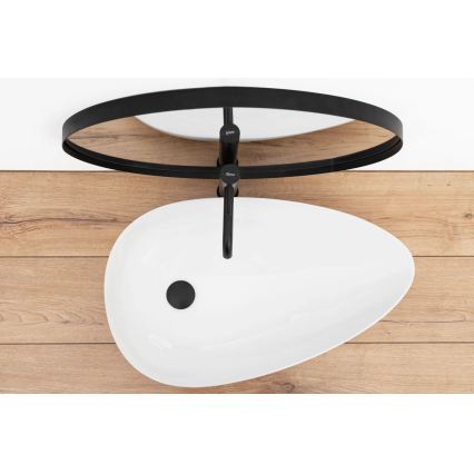 REA-U8537 - Nadgradni umivaonik GRETA 40x65,5 cm keramika/sjajna bijela