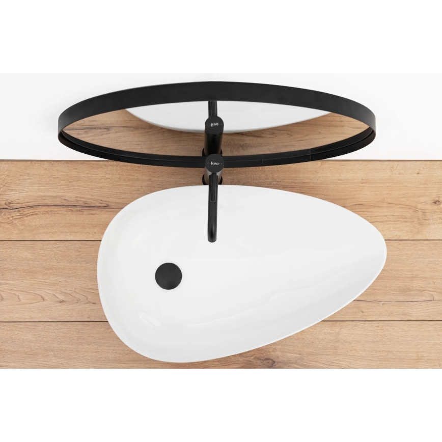 REA-U8537 - Nadgradni umivaonik GRETA 40x65,5 cm keramika/sjajna bijela