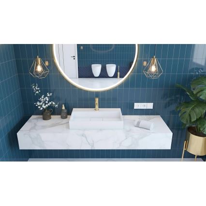 REA-U8901 - Nadgradni umivaonik GOYA 37x60 cm, konglomerat, mat bijeli