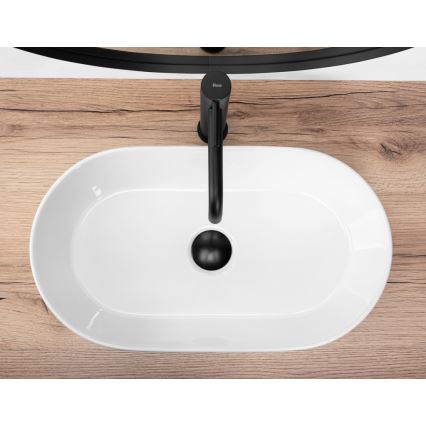 REA-U9108 - Umivaonik na ploču LAYLA 30x53 cm keramika/sjajna bijela