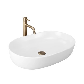 REA-U9653 - Umivaonik na ploču CLEO 41x60,5 cm keramika/matna bijela
