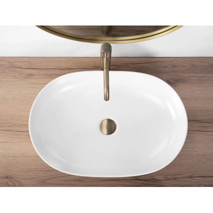 REA-U9653 - Umivaonik na ploču CLEO 41x60,5 cm keramika/matna bijela