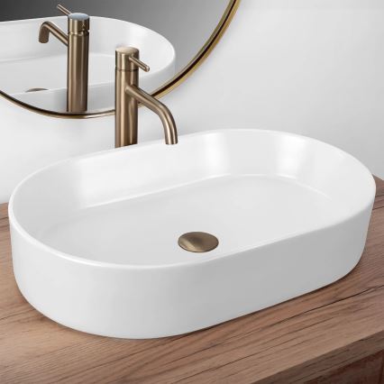 REA-U9657 - Nadgradni umivaonik NADIA 38,5x61 cm keramika/mat bijela