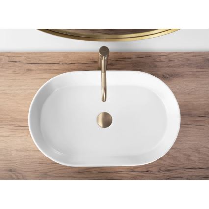 REA-U9657 - Nadgradni umivaonik NADIA 38,5x61 cm keramika/mat bijela