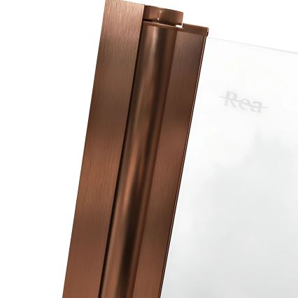 REA-W5696 - Sklopivi paravan za kadu AGAT 140x80 cm brušeni bakar/prozirno staklo