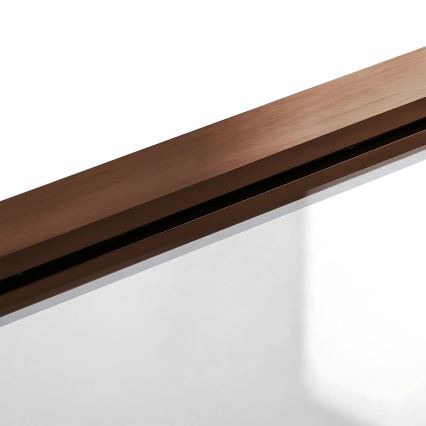 REA-W5696 - Sklopivi paravan za kadu AGAT 140x80 cm brušeni bakar/prozirno staklo