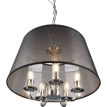 Reality - LED luster na lancu CIMA 5xE14/40W/230V, crne boje