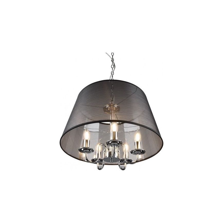 Reality - LED luster na lancu CIMA 5xE14/40W/230V, crne boje