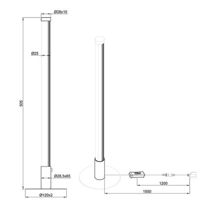 Reality - LED Prigušiva stolna lampa SMARAGD LED/6W/230V 3000-6000K Wi-Fi