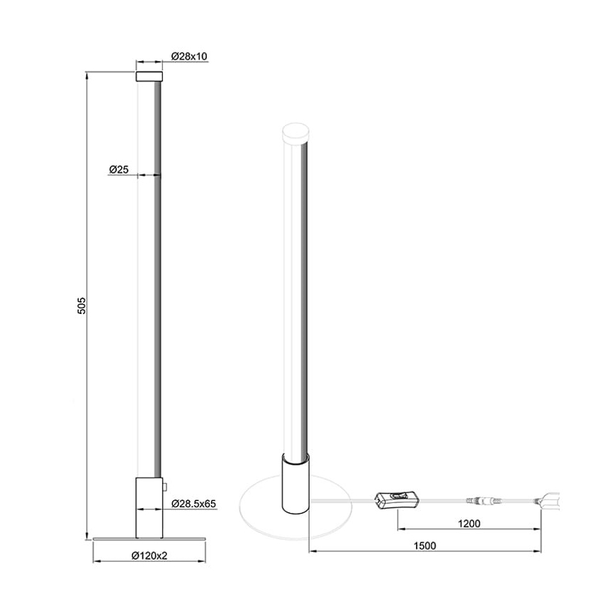 Reality - LED Prigušiva stolna lampa SMARAGD LED/6W/230V 3000-6000K Wi-Fi