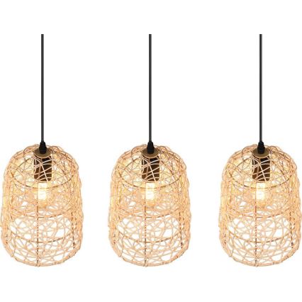 Reality - Luster na sajli LOVIS 3xE27/40W/230V crna