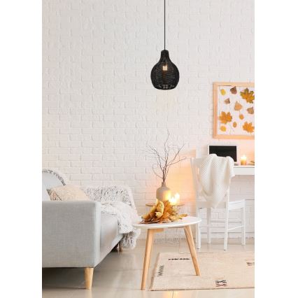 Reality - Luster na sajli SPROUT 1xE14/40W/230V crna/ratan