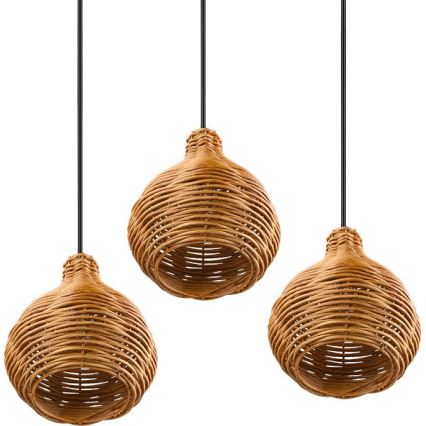 Reality - Luster na sajli SPROUT 3xE14/40W/230V smeđa/ratan