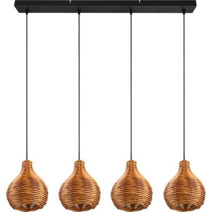 Reality - Luster na sajli SPROUT 3xE14/40W/230V smeđa/ratan