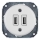 Reblig - Porculanska retro USB utičnica za napajanje bez okvira 2x USB-A bijela