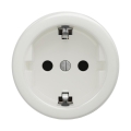 Reblig - Retro bijela keramička kućna utičnica bez okvira SCHUKO 230V/16A
