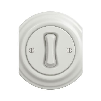 Reblig - Retro bijela keramička tipka bez okvira