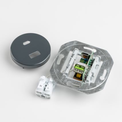 Reblig - Retro USB utičnica A+C s antracitnim okvirom