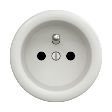Reblig - Retro utičnica bez okvira 230V keramička bijela