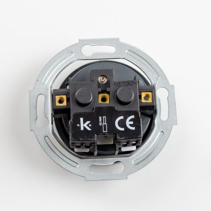Reblig - Trojna retro kućna utičnica s okvirom 230 V, antracit