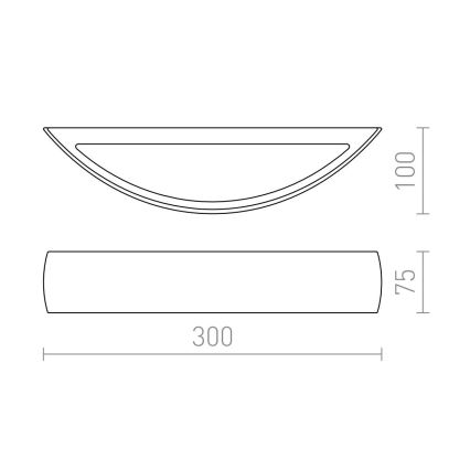 RED - Design Rendl - R10266 - Zidna svjetiljka CRESCENT R7s/80W/230V