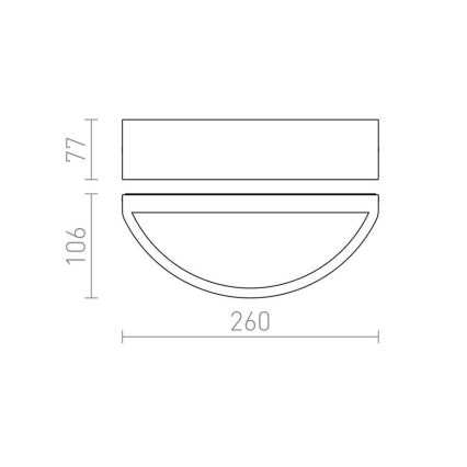 RED  -Design Rendl- R10364 - Vanjska zidna svjetiljka LESA 1xE27/26W/230V IP54