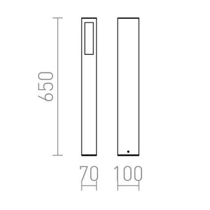 RED - Design Rendl - R10441 - Vanjska lampa TREEZA 1xE27/26W/230V IP54