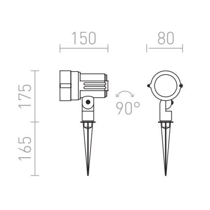 RED - Design Rendl - R10527 - LED Vanjska svjetiljka GARY LED/10W/230V IP65 siva