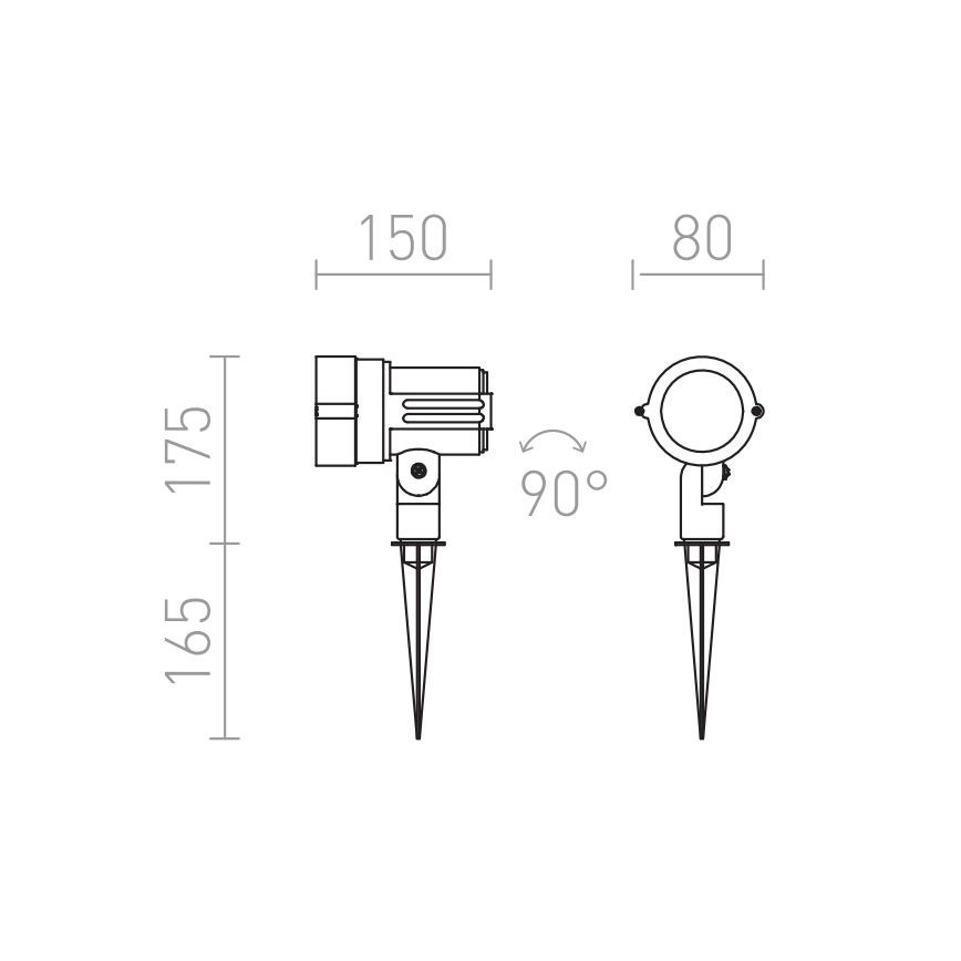 RED - Design Rendl - R10527 - LED Vanjska svjetiljka GARY LED/10W/230V IP65 siva