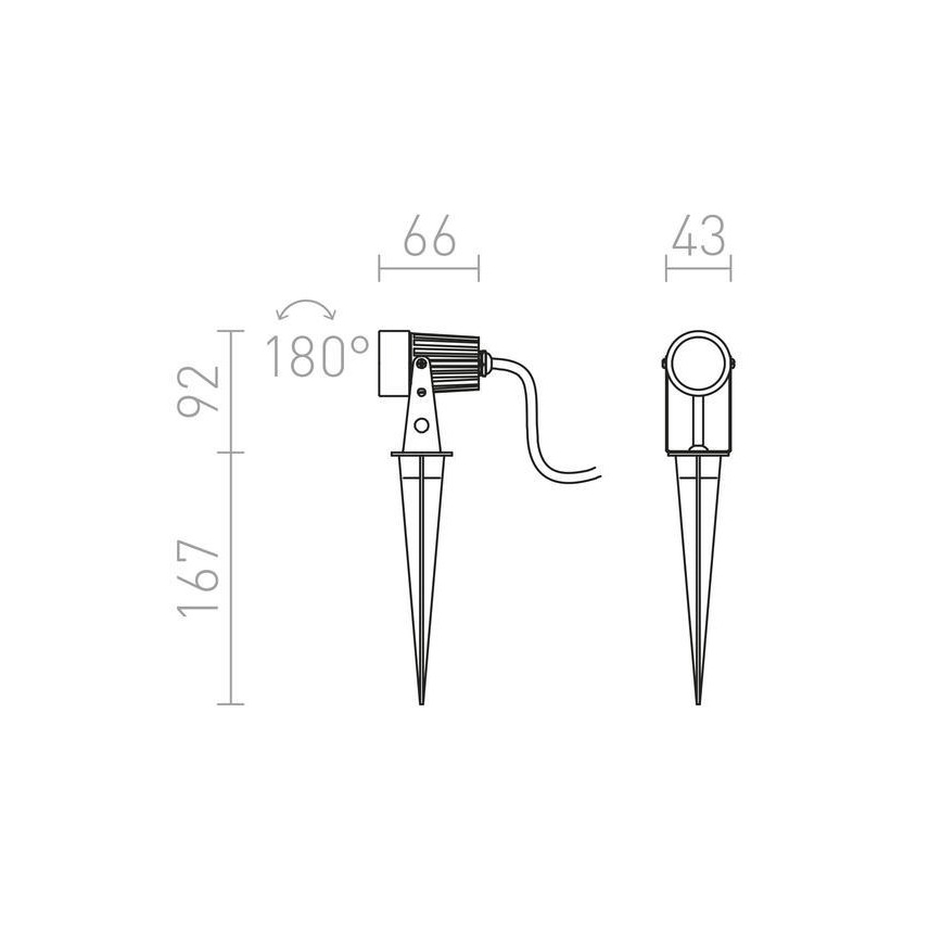 RED - Design Rendl - R10530 - LED Vanjska svjetiljka GUN LED/3W/230V IP65