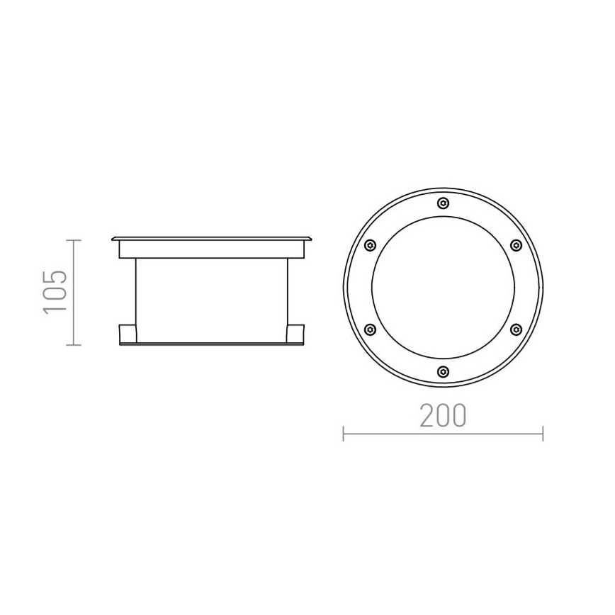 RED - Design Rendl - R10532 - LED Vanjska ugradbena svjetiljka TERRA LED/20W/230V IP67