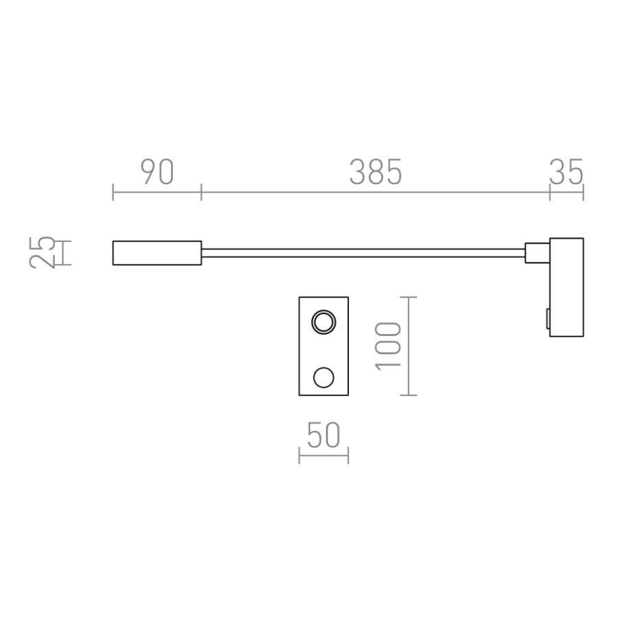 RED - Design Rendl - R10541 - LED fleksibilna lampa AIM LED/3W/230V crna