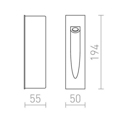 RED - Design Rendl - R10545 - LED Vanjska ugradbena svjetiljka GAP LED/3W/230V IP54